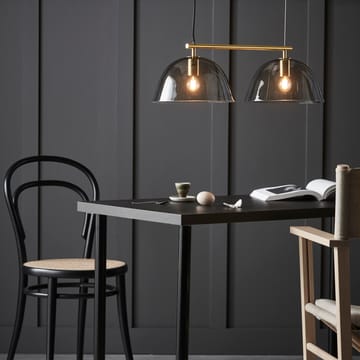 Wendo 70 taklampe røykfarget glass - Messingfinish - CO Bankeryd