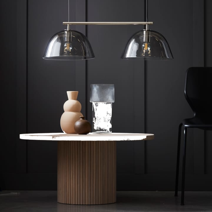 Wendo 70 taklampe røykfarget glass, Nikkel CO Bankeryd