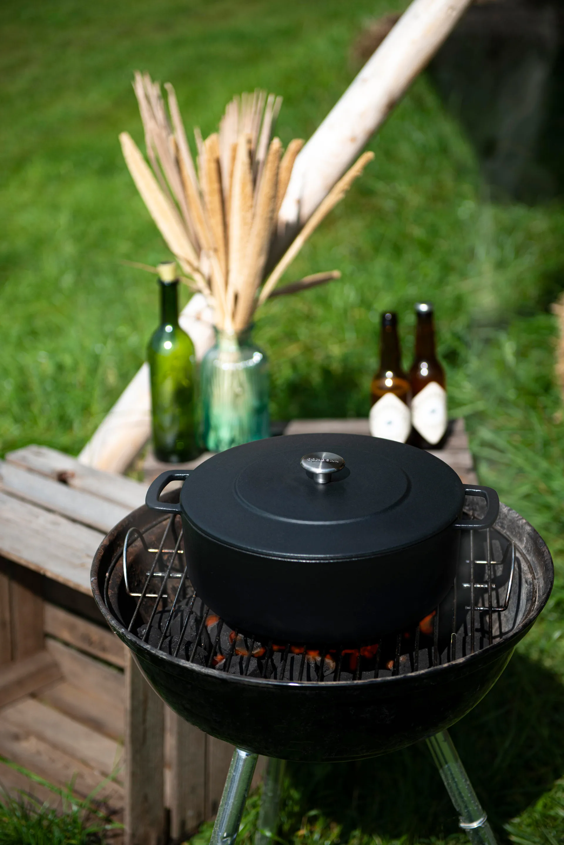 Combekk Enameled støpejernsgryte Ø28 cm, Black Combekk