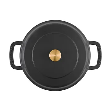 Combekk Enameled traktørpanne støpejern Ø28 cm - Black-gold knob - Combekk