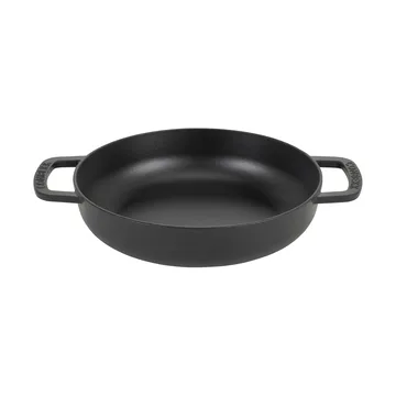 Combekk Enameled traktørpanne støpejern Ø28 cm - Black-silver knob - Combekk