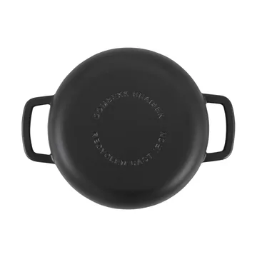 Combekk Enameled traktørpanne støpejern Ø28 cm - Black-silver knob - Combekk