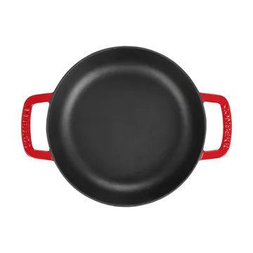 Combekk Enameled traktørpanne støpejern Ø28 cm - Cherry-silver knob - Combekk