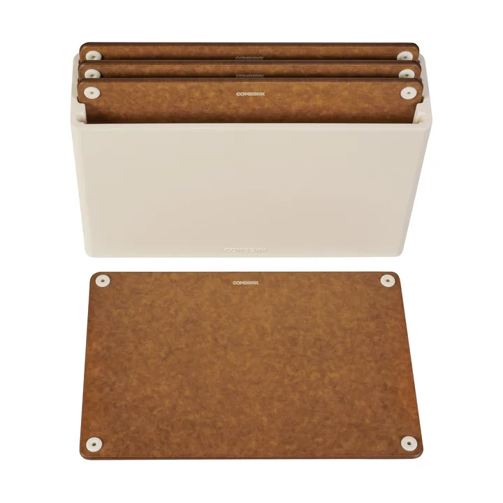 Combekk skjærebrett 4-pakning - Sand-brown - Combekk