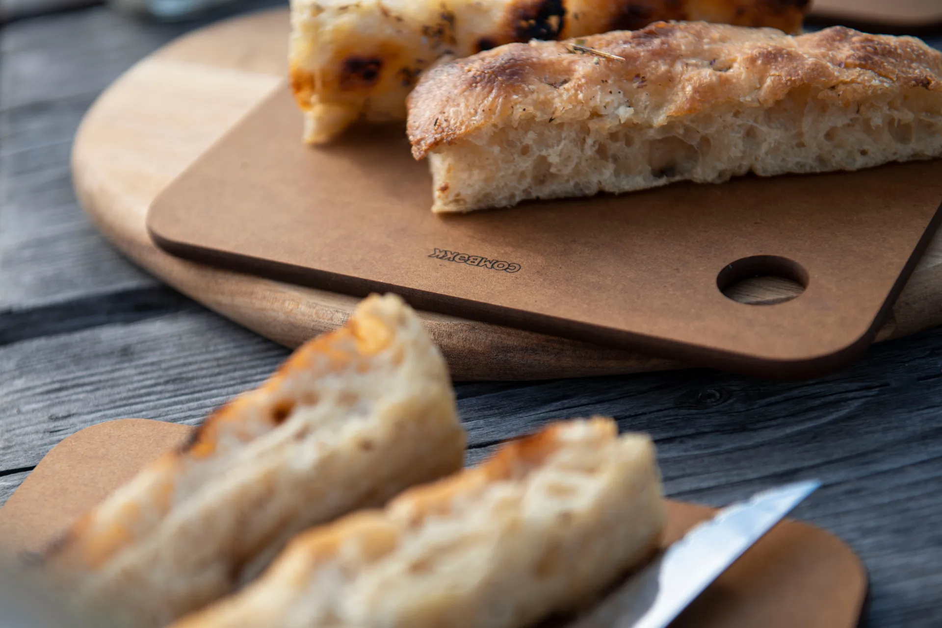 Combekk skjærebrett tre 2-deler, Brown Combekk