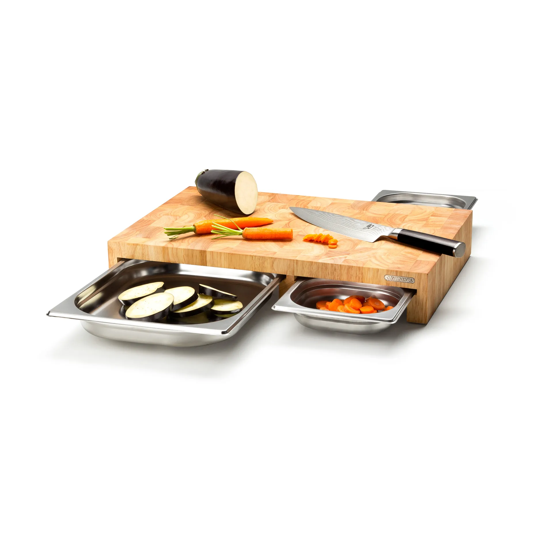 Skjærefjøl gummitre med 3 panner, 32 x 48 cm Continenta