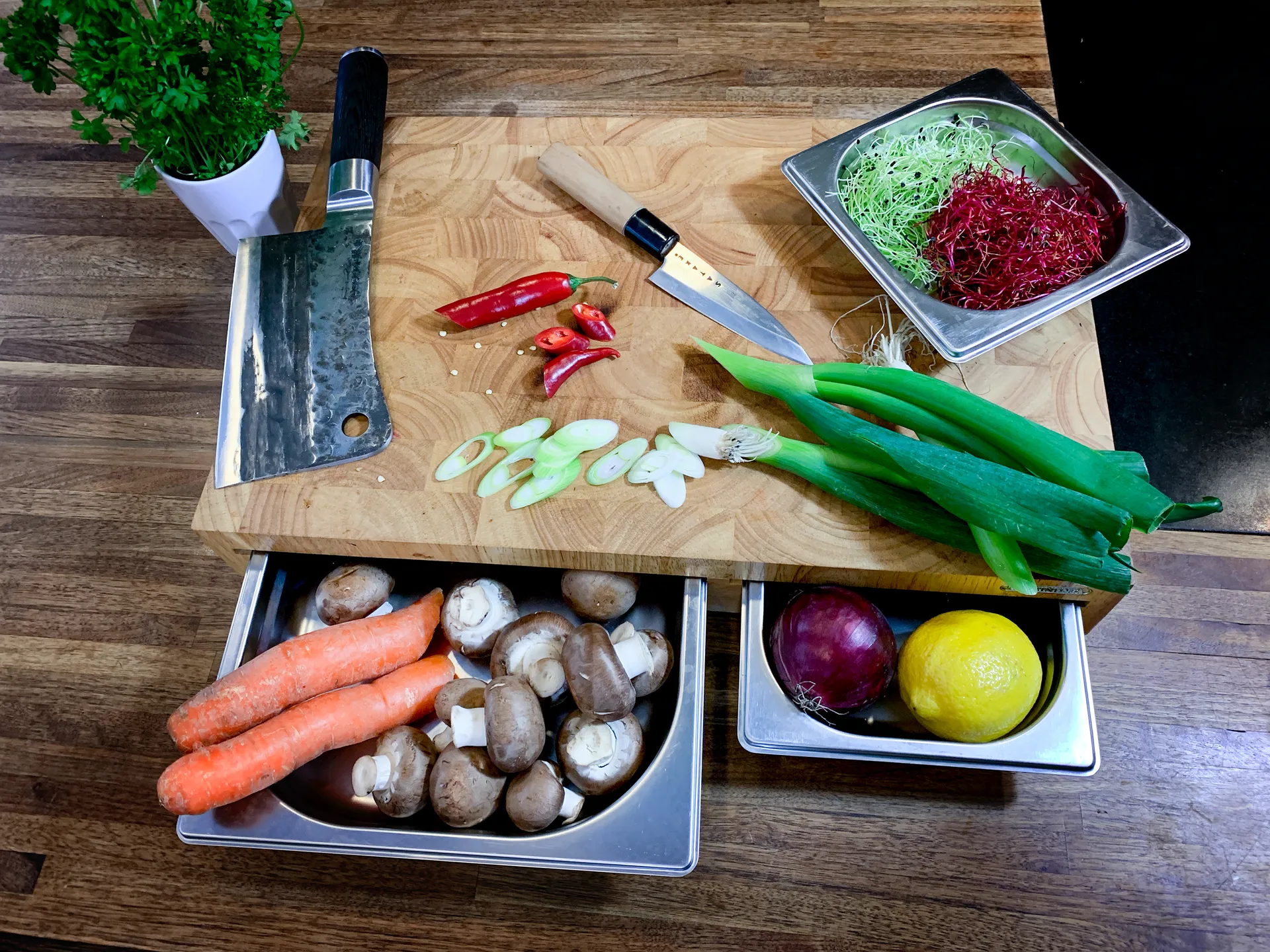 Skjærefjøl gummitre med 3 panner, 32 x 48 cm Continenta