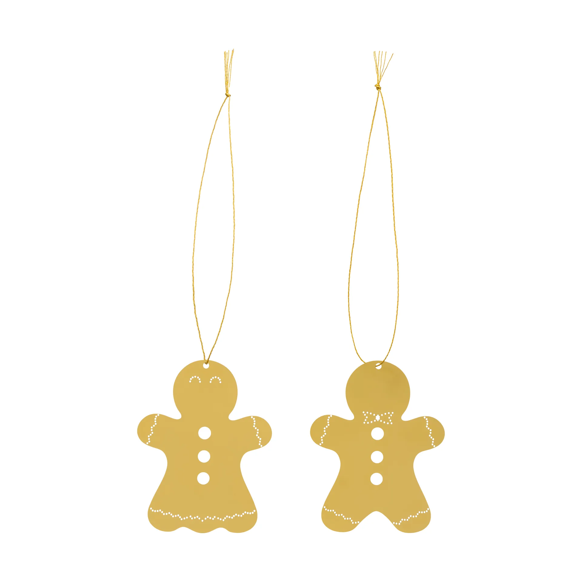 Christmas deco pepperkake 6 cm, Messing Cooee Design