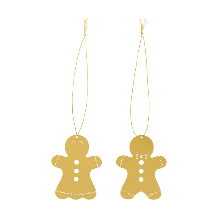 Christmas deco pepperkake 6 cm - Messing - Cooee Design
