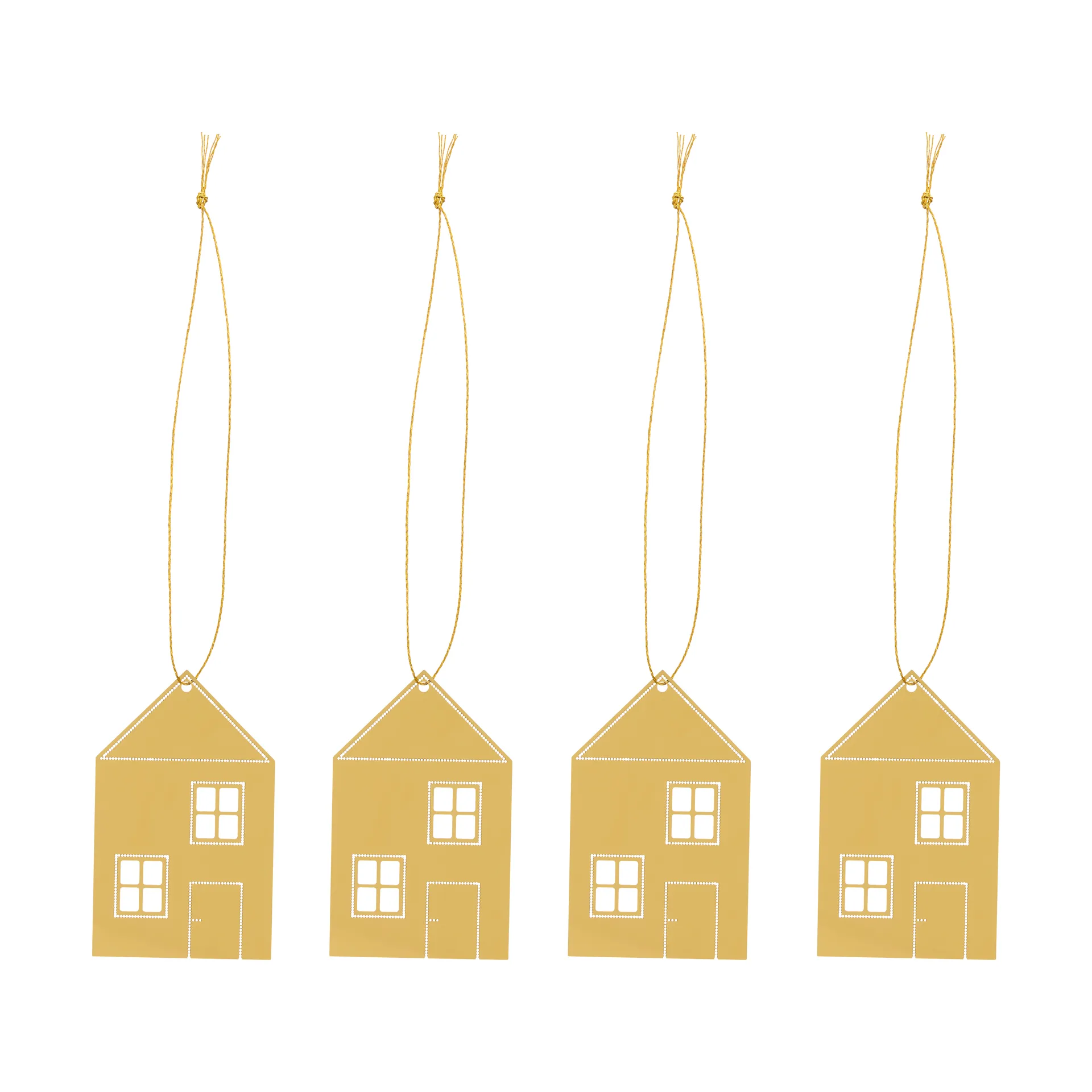 Christmas deco Town house 6 cm, Messing Cooee Design