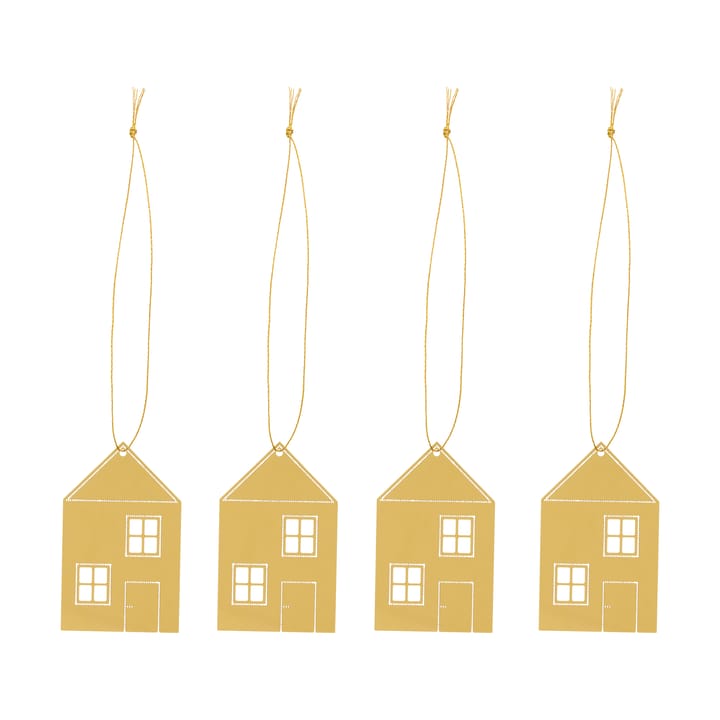 Christmas deco Town house 6 cm - Messing - Cooee Design