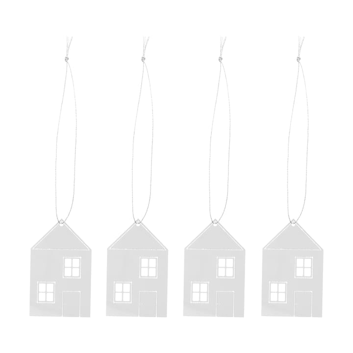 Christmas deco Town house 6 cm - Rustfritt stål - Cooee Design