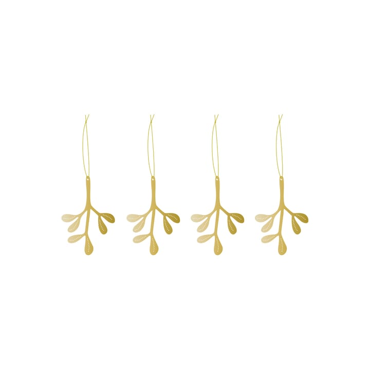 Cooee juletrepynt messing 4-pakning - Mistletoe - Cooee Design