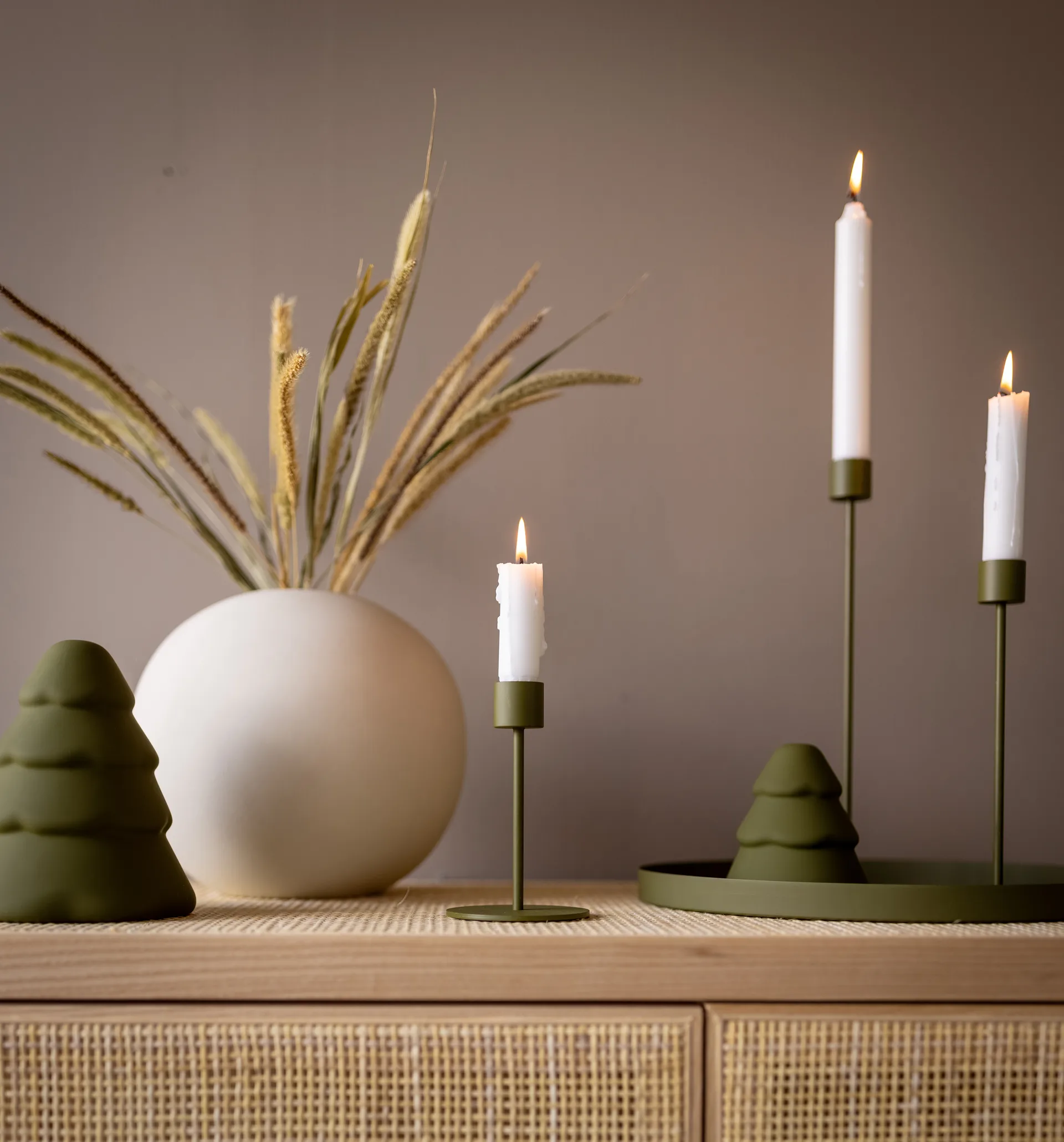 Cooee lysestake 13 cm, Olive Cooee Design