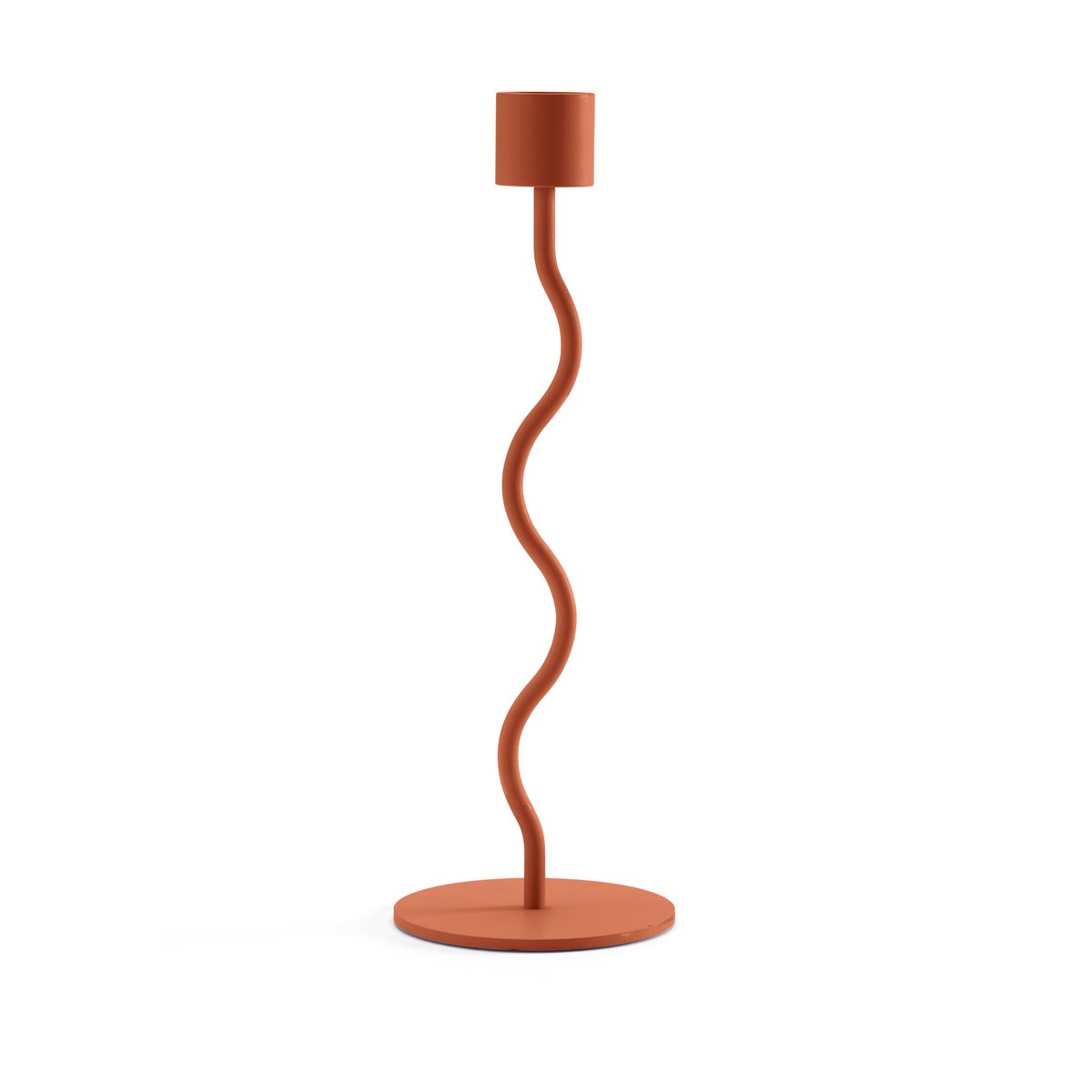 Cooee Design Curved lysestake 23 cm Brick red