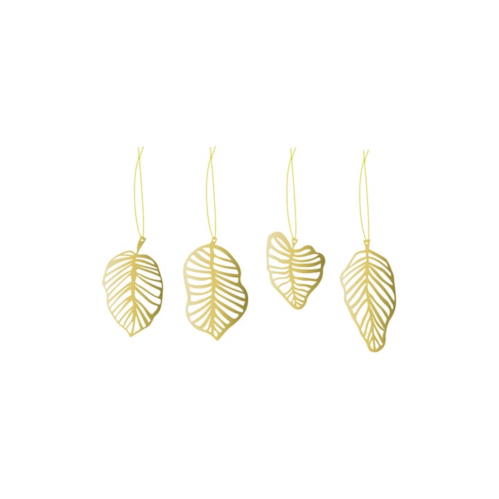 Deco leaf juletrepynt 4-pakning  - Messing - Cooee Design