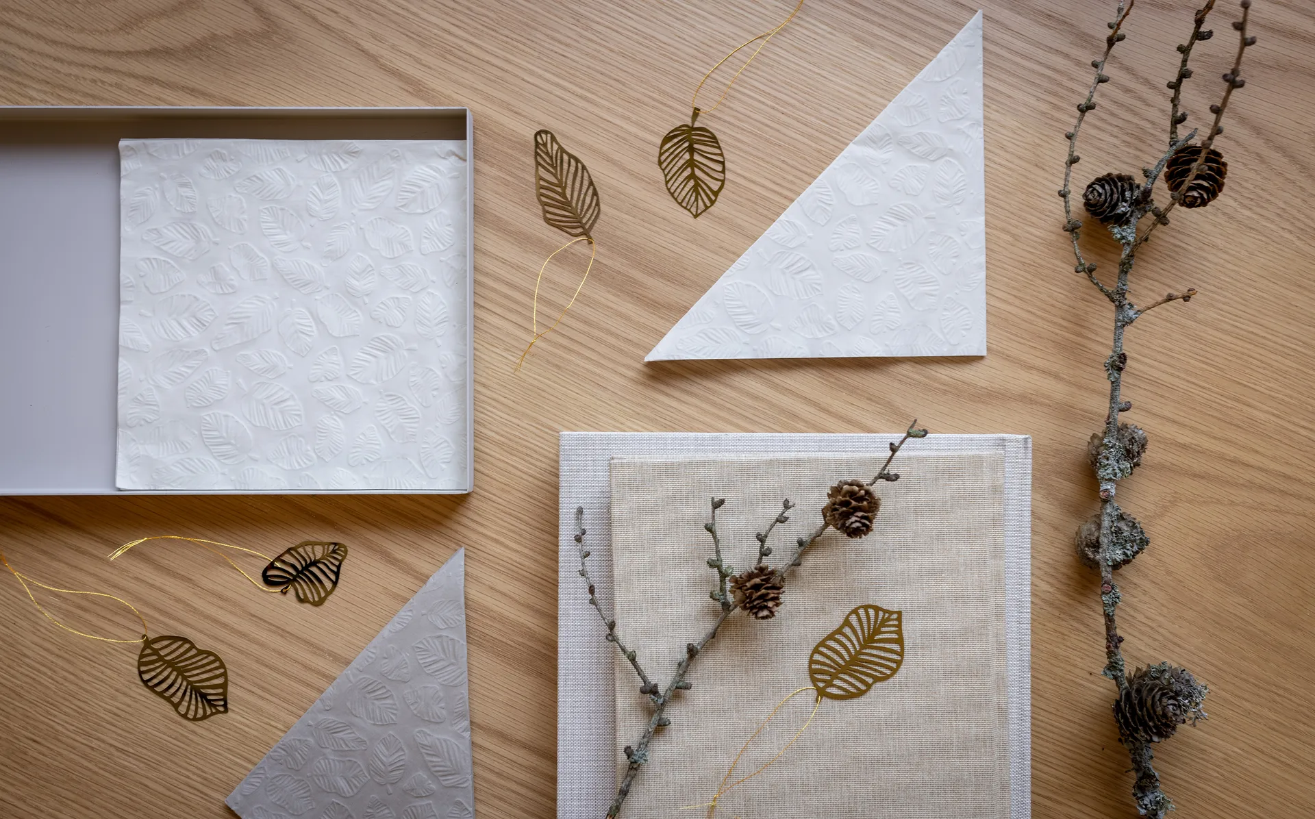 Deco leaf juletrepynt 4-pakning , Messing Cooee Design