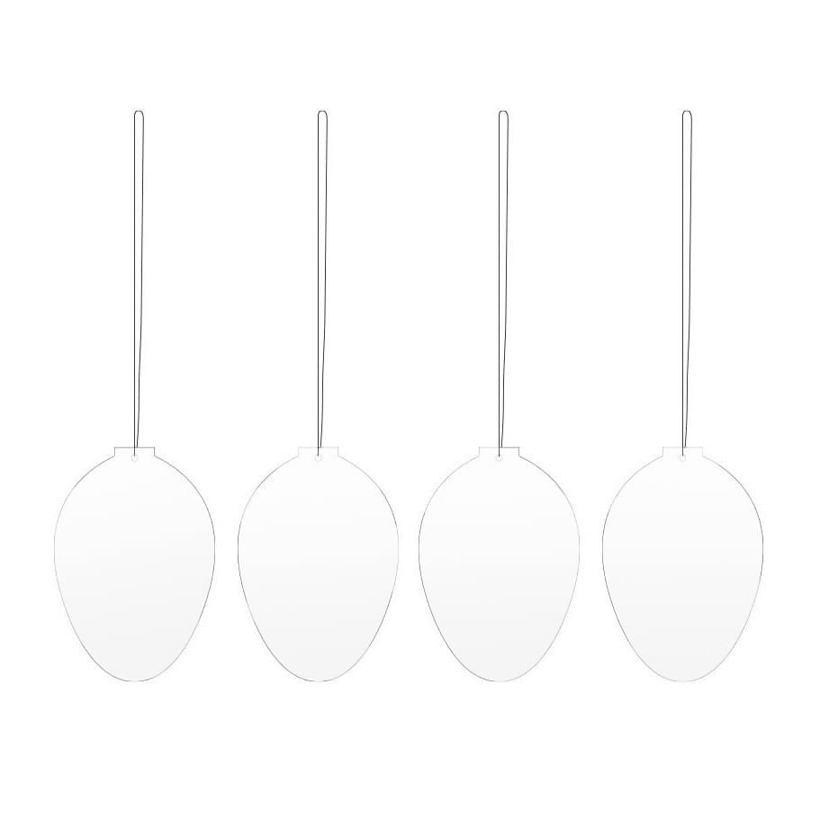 Cooee Design Easter Deco egg påskepynt 4-pakning White