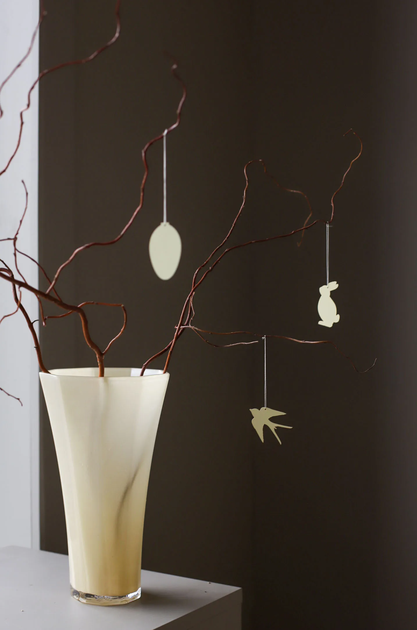 Easter Deco fugl påskepynt 4-pakning, Light yellow Cooee Design