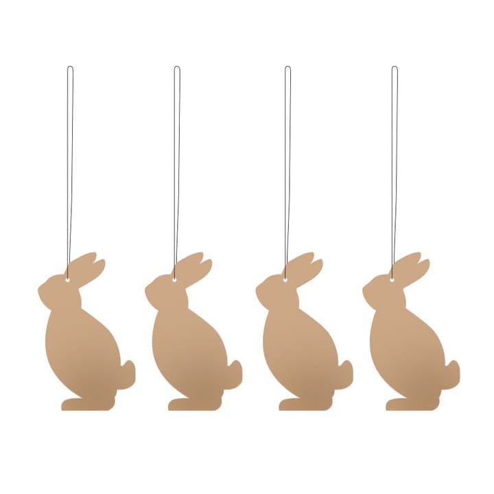 Easter Deco hare påskepynt 4-pakning - Cafe au lait - Cooee Design