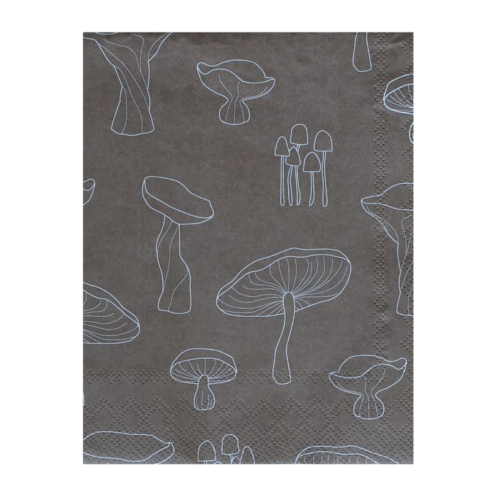 Fungi serviett 16 x 16 cm 20-pakning - Hazelnut-white - Cooee Design