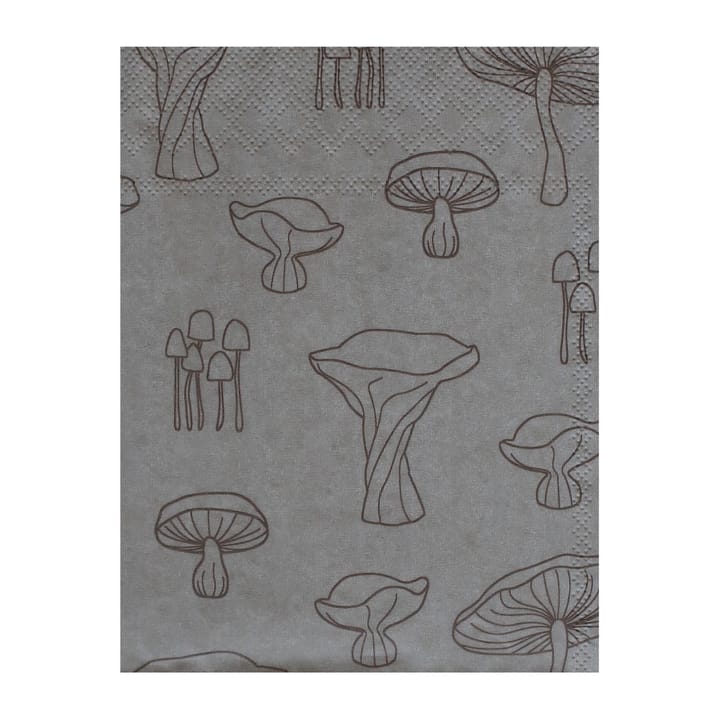 Fungi serviett 16 x 16 cm 20-pakning - Sand-hazelnut - Cooee Design