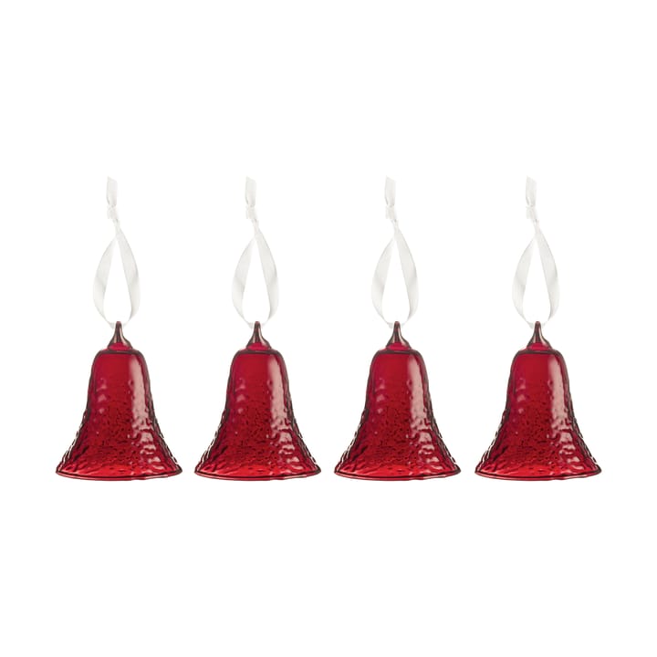 Gry bell klokke 8 cm - Deep red - Cooee Design
