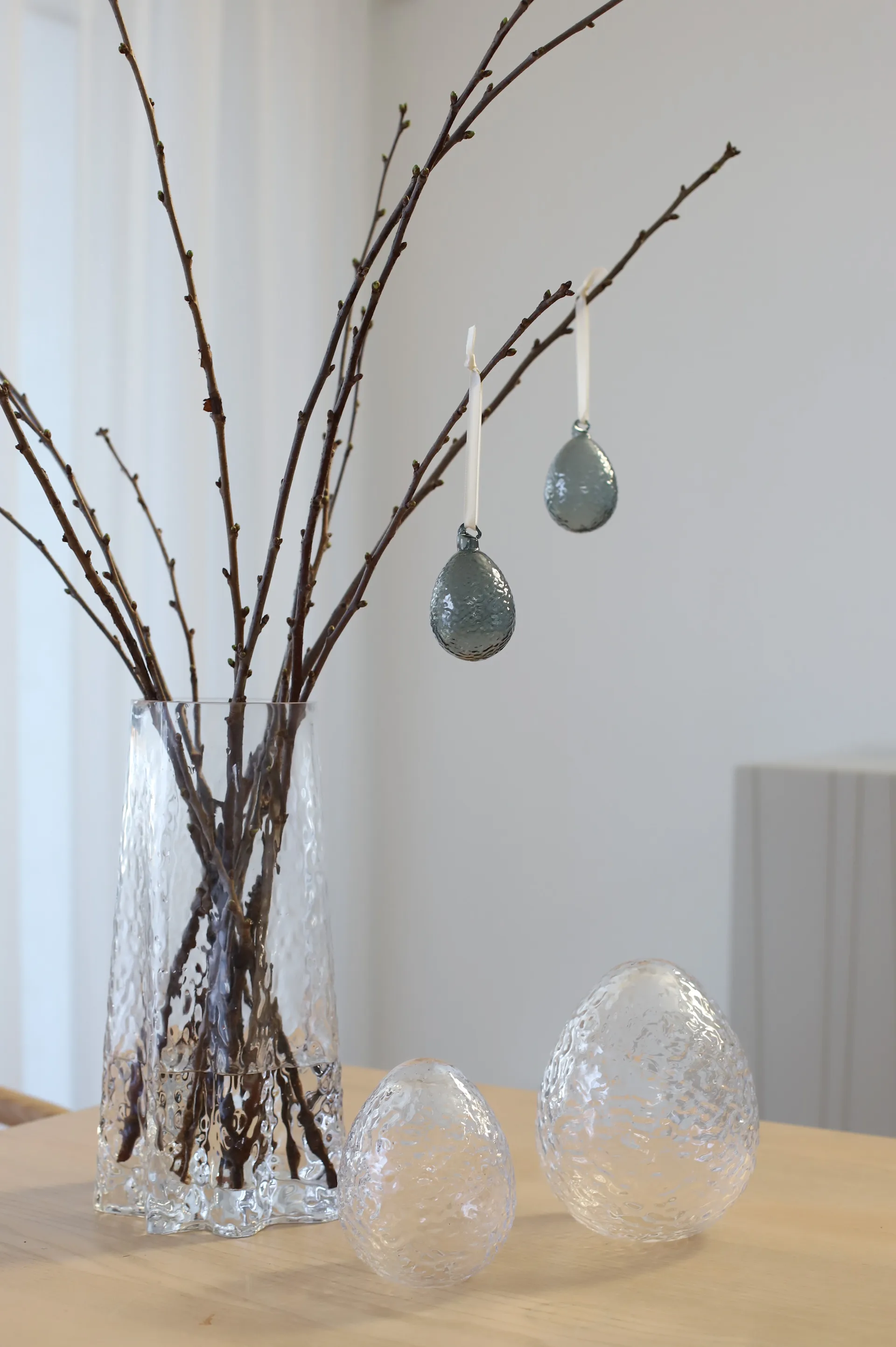 Gry påskepynt stående egg 12 cm, Clear Cooee Design