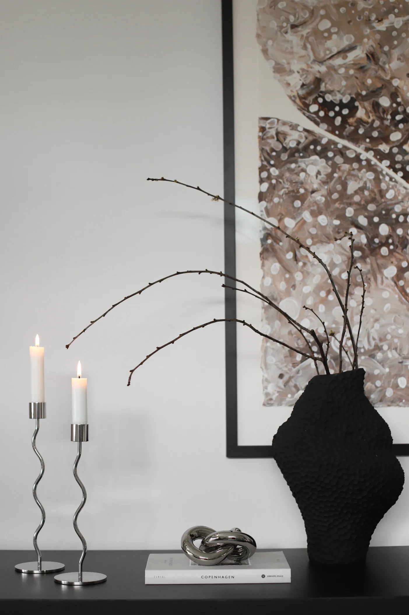 Knot Table small dekorasjon, Light Silver Cooee Design