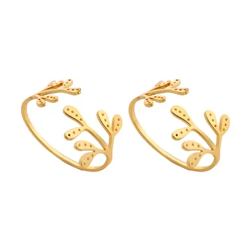 Mistletoe serviettring 2-pk - Brass - Cooee Design