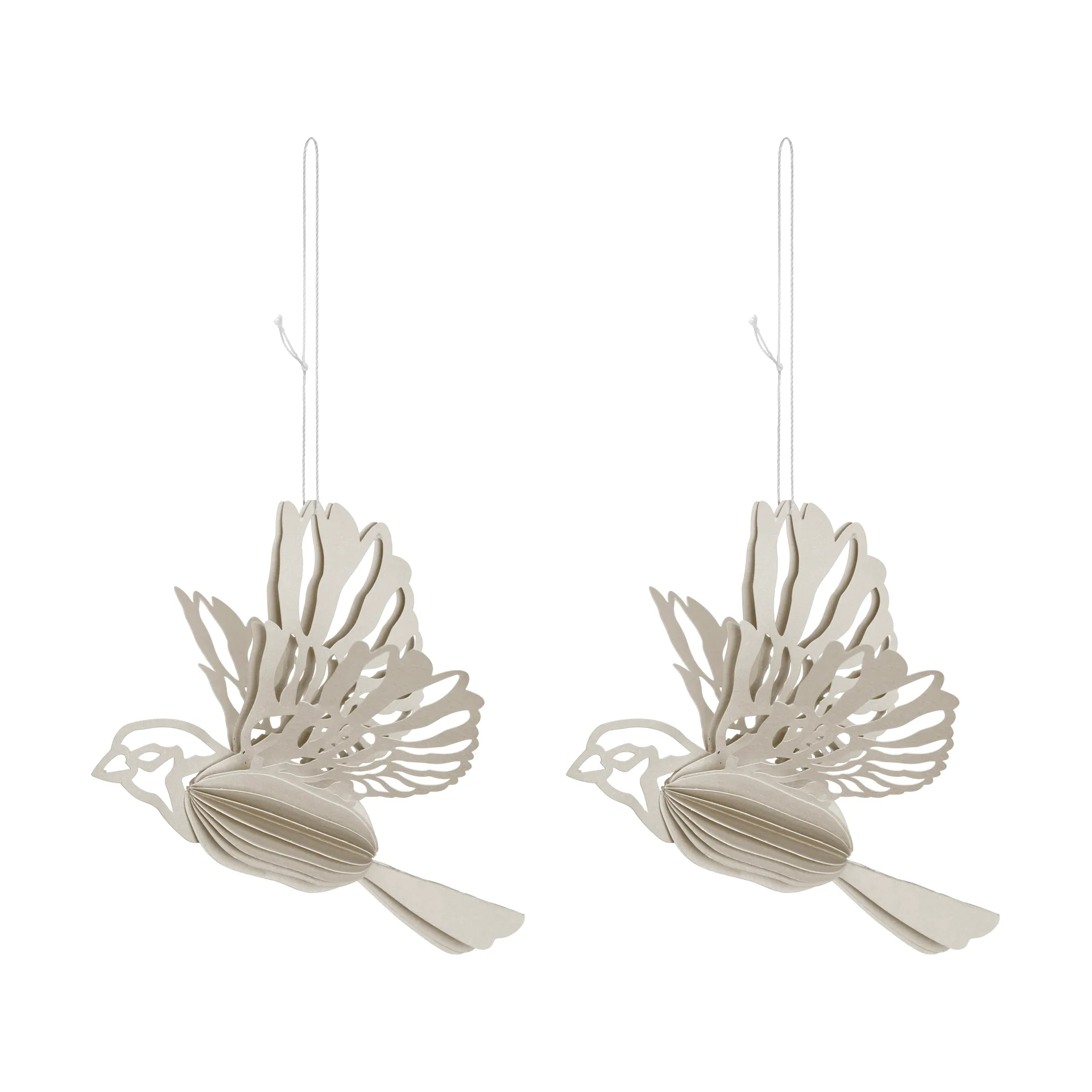Paper bird hengende dekorasjon 2-pakn., Sand Cooee Design