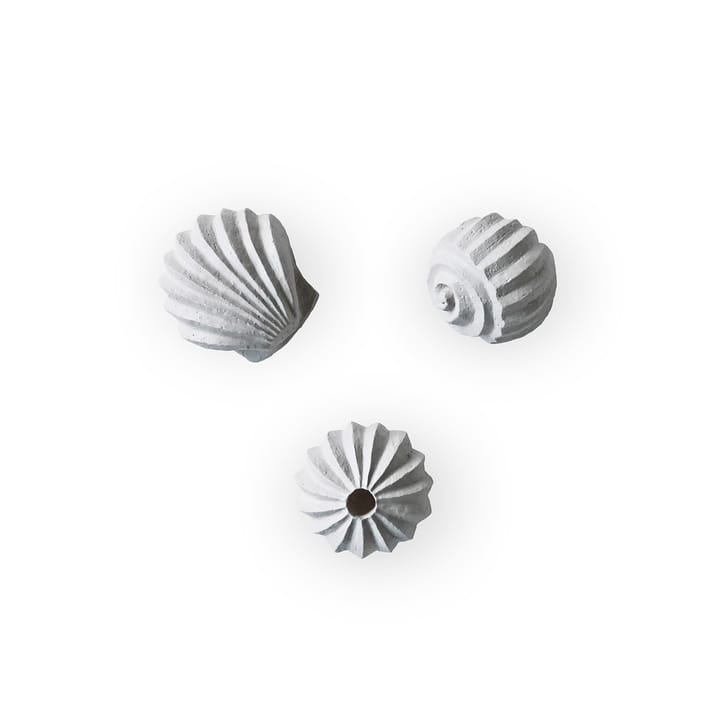The Genesis Shells skulptur 3-pakning - Limestone - Cooee Design