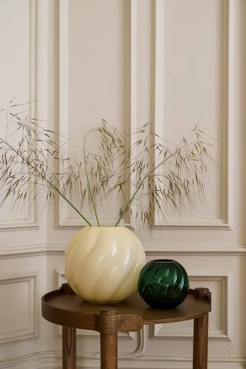 Twist Ball vase 20 cm - Butter yellow - Cooee Design