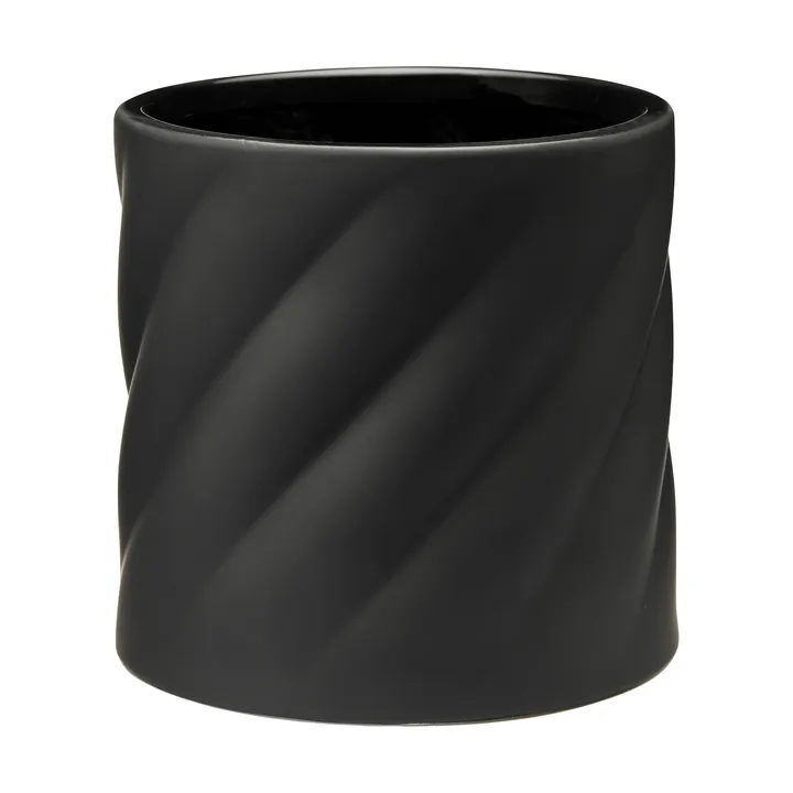 Twist blomsterpotte - Black, medium Ø19 cm - Cooee Design