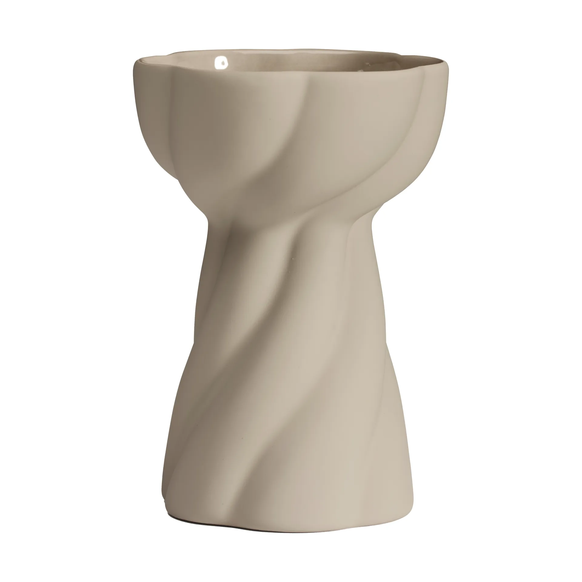 Twist Bulb vase 12,8 cm, Sand Cooee Design