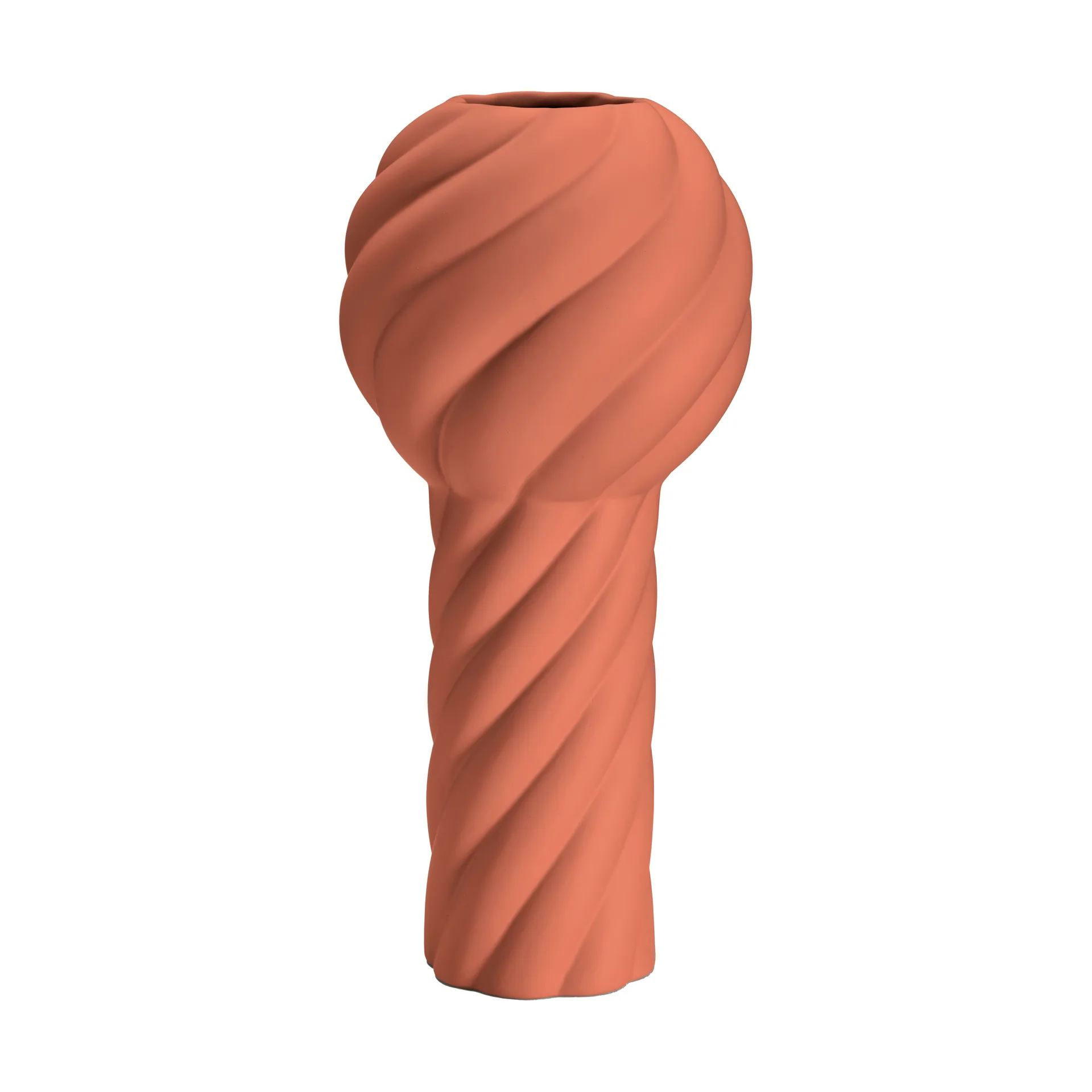 Twist Pillar vase 34 cm, Brick red Cooee Design