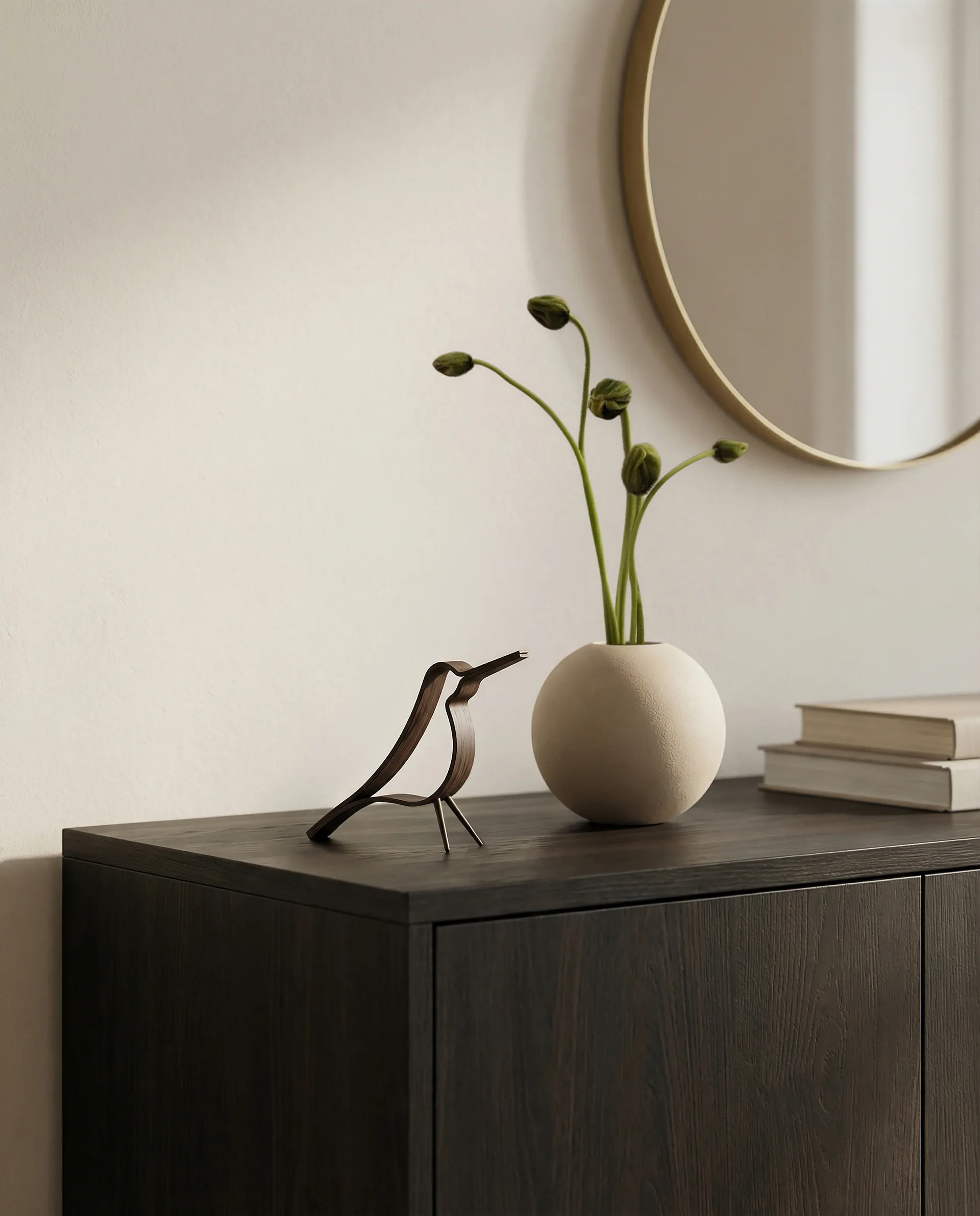 Woody Bird liten, Mørkbeiset eik Cooee Design