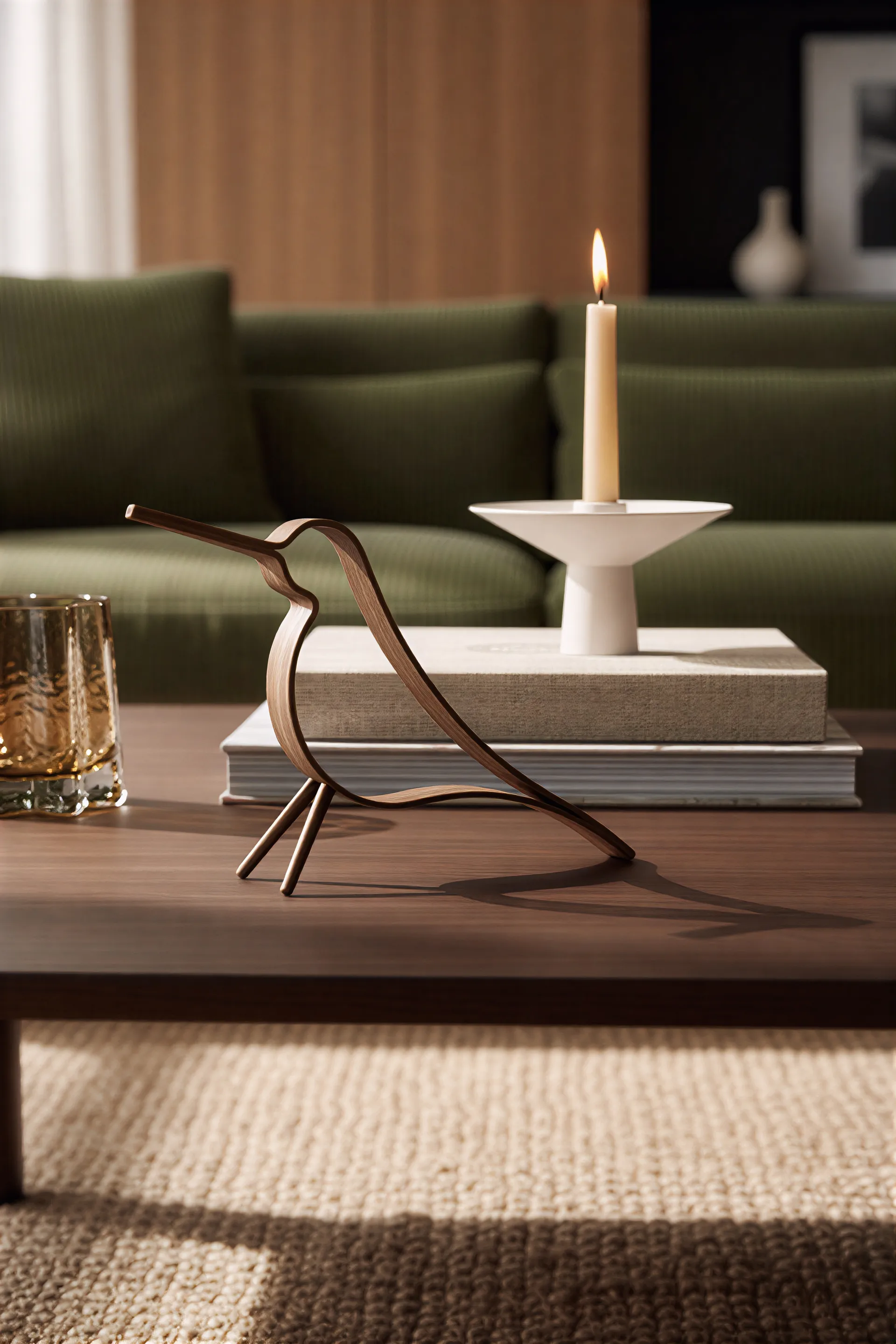 Woody Bird medium, Mørkbeiset eik Cooee Design