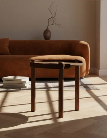 Woody bord Ø45 cm - Mørkbeiset eik - Cooee Design