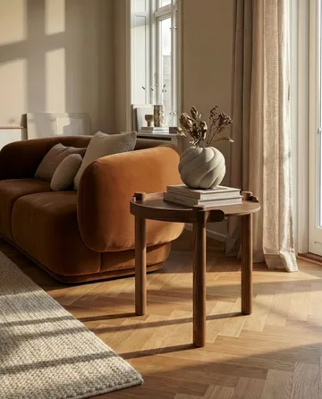 Woody bord Ø45 cm - Mørkbeiset eik - Cooee Design