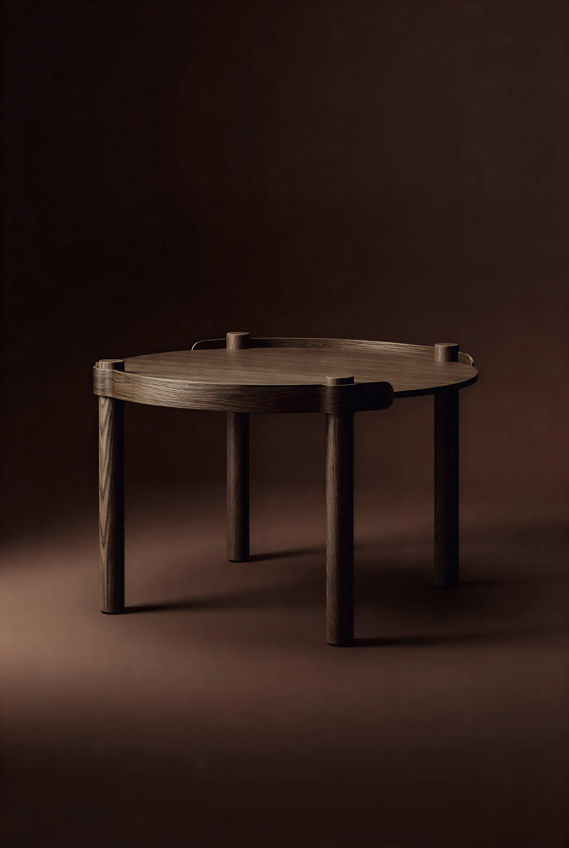 Woody bord Ø80 cm, Mørkbeiset eik Cooee Design