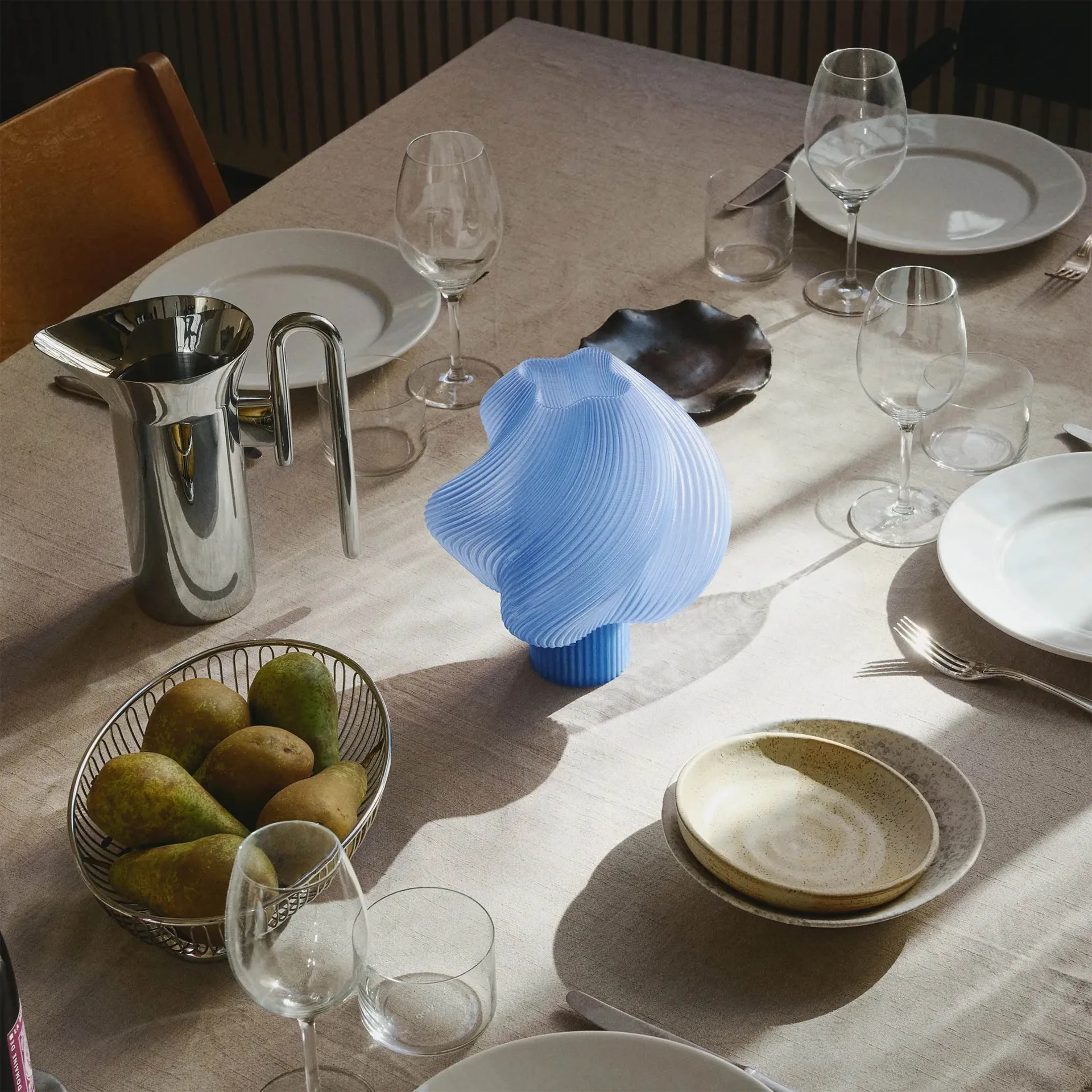 Soft Serve portabel bordlampe, Blueberry sorbet, 23 cm Crème Atelier