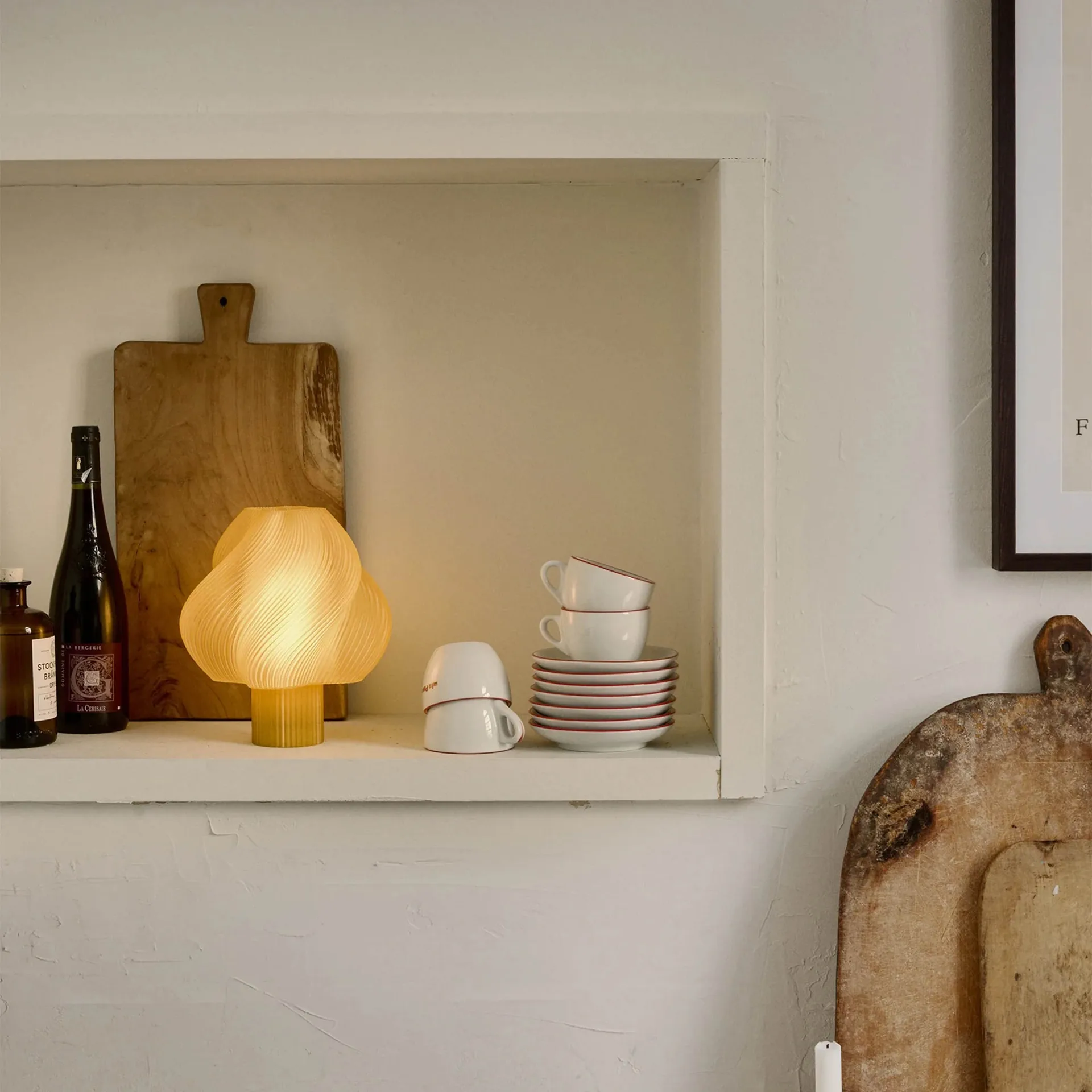 Soft Serve portabel bordlampe, Limoncello sorbet, 23 cm Crème Atelier