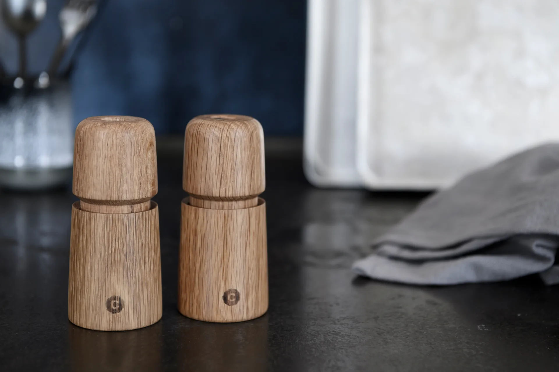 Stockholm krydderkvern, Natural, FSC oak, 11 cm Crushgrind