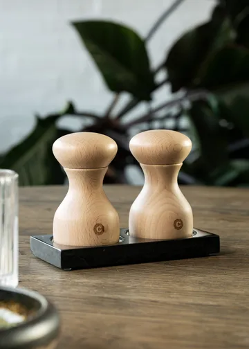 Tabletopper krydderkvernstativ - Black marble - Crushgrind