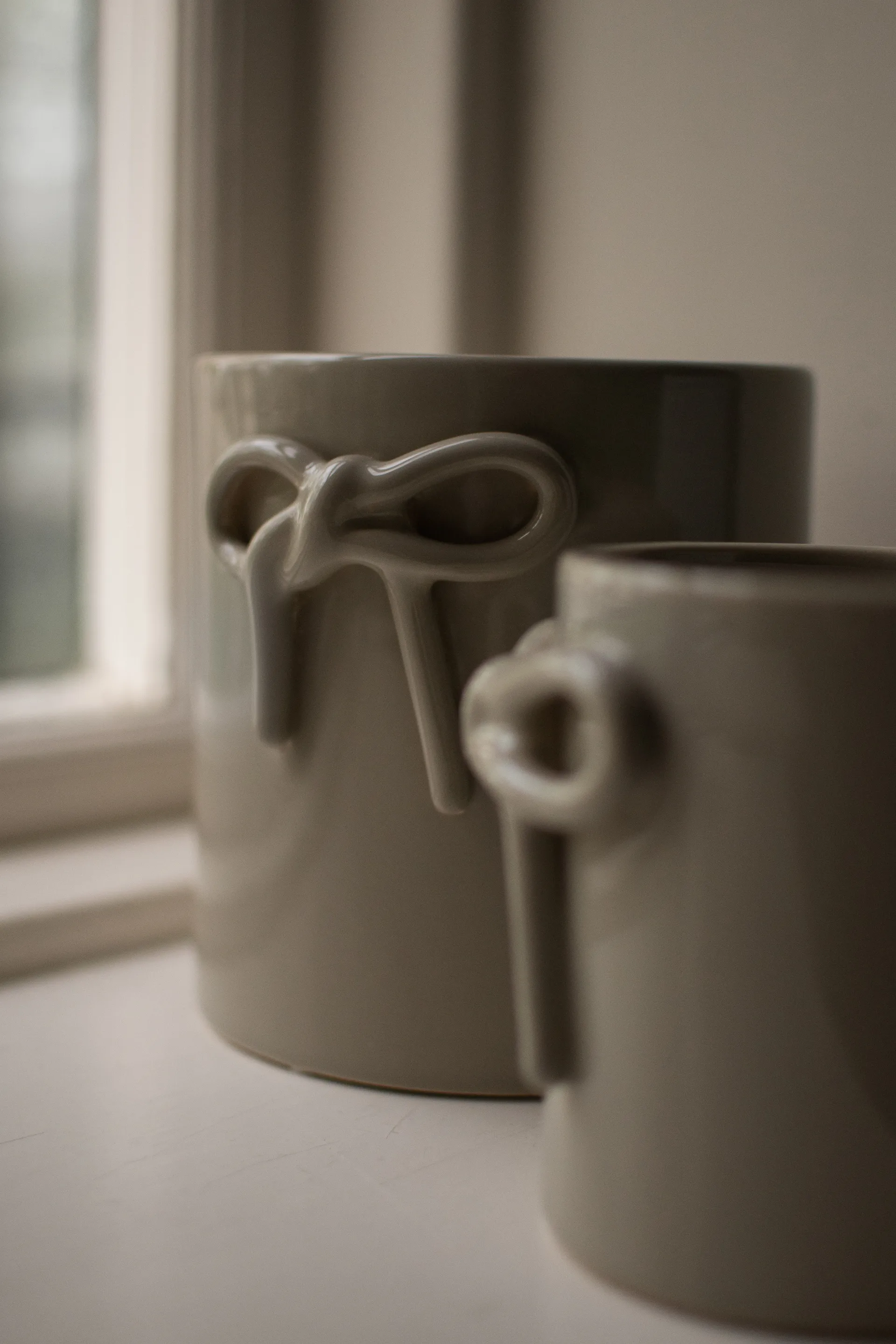 Bow krukke Ø14 cm, Shiny mole DBKD