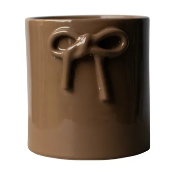 Bow krukke Ø14 cm - Shiny nougat - DBKD