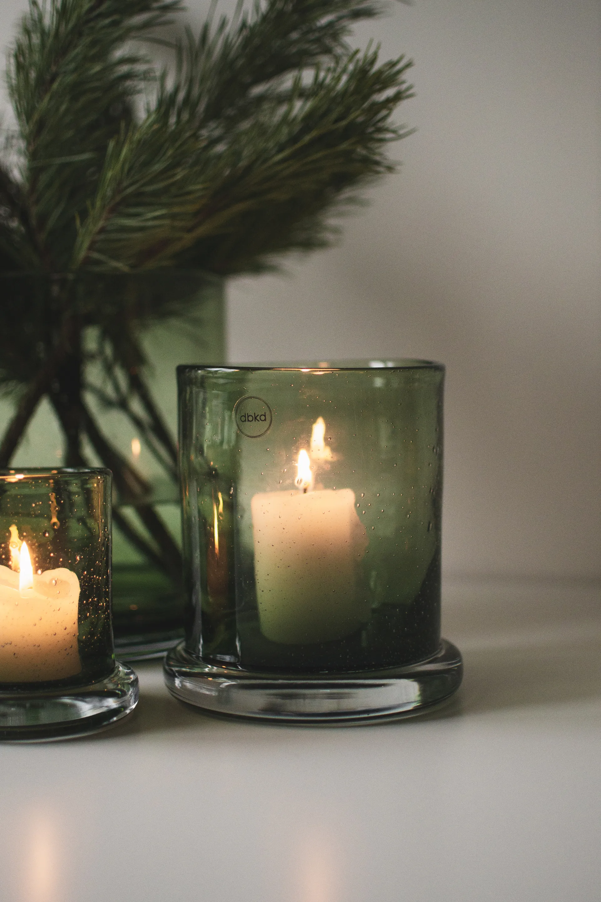 Bubble lyslykt Ø14 cm, Green DBKD