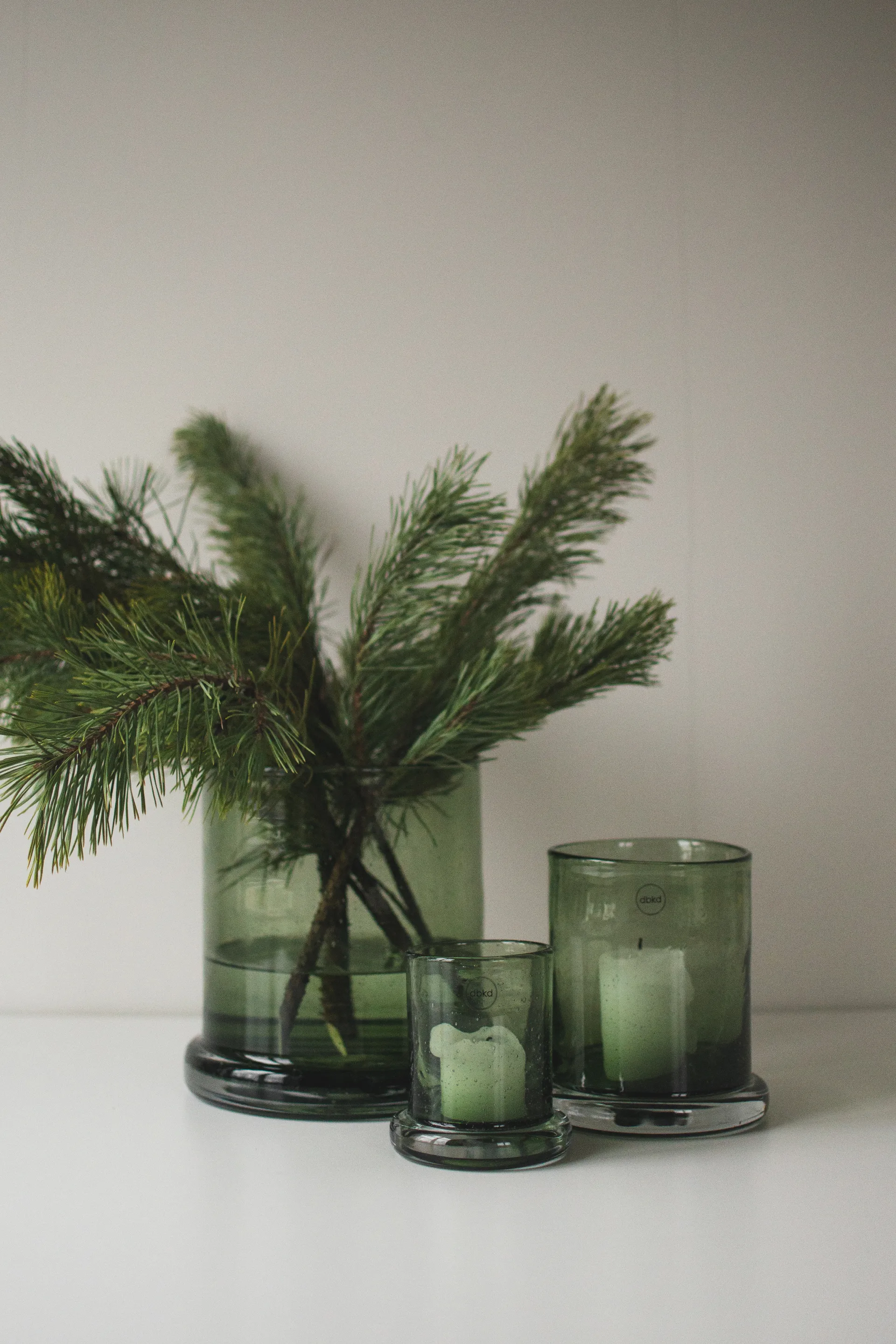 Bubble lyslykt Ø14 cm, Green DBKD