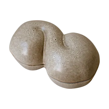 Bun skål med lokk 11 x 18 cm - Beige - DBKD